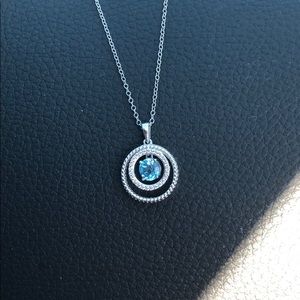 ZALES floating necklace, sterling silver